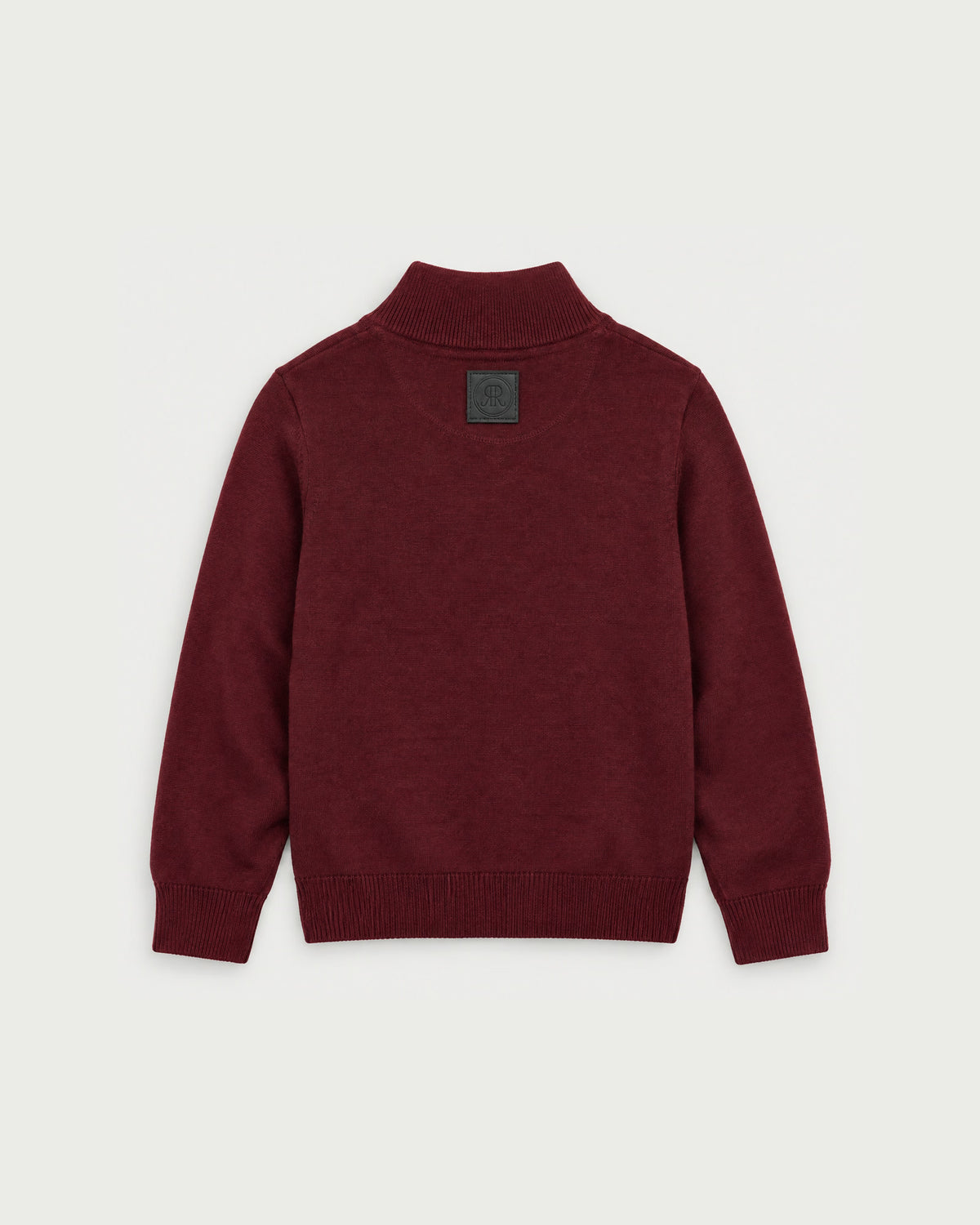 Romimi Merino Heritage Quarter-Zip for kids, back view