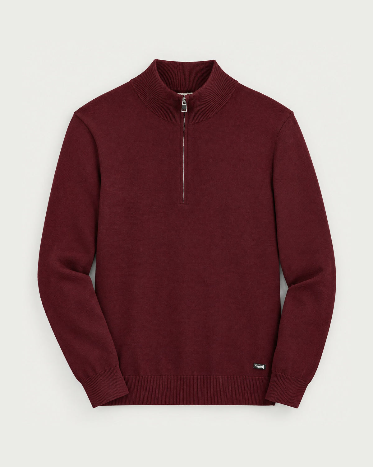 Romimi Merino Heritage Quarter-Zip, front view