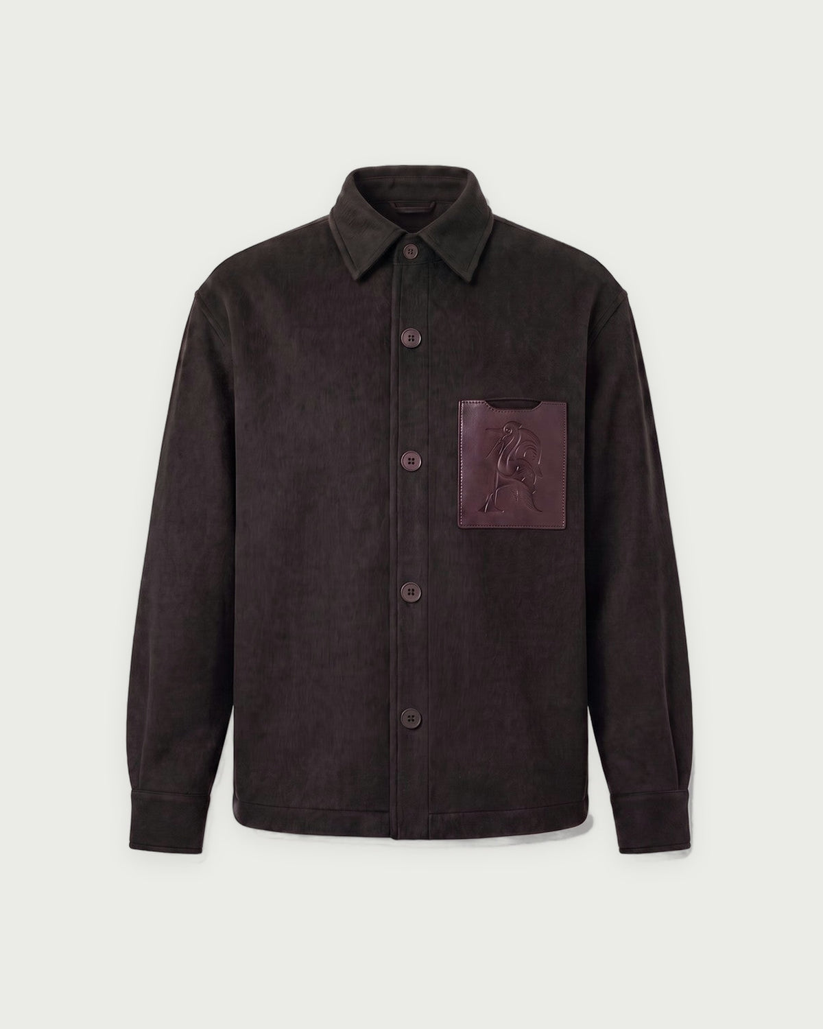 Romimi Overshirt in Black, adult product shot, front view