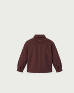 Romimi Overshirt in Chocolat, kids product shot, back view