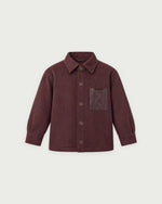 Romimi Overshirt in Chocolat, kids product shot, front view