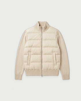 Padded Cardigan - Cream Beige - Adult