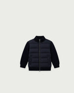 Romimi Padded Cardigan in Midnight Blue, kids product shot, front view