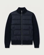 Romimi Padded Cardigan - Midnight Blue, front view