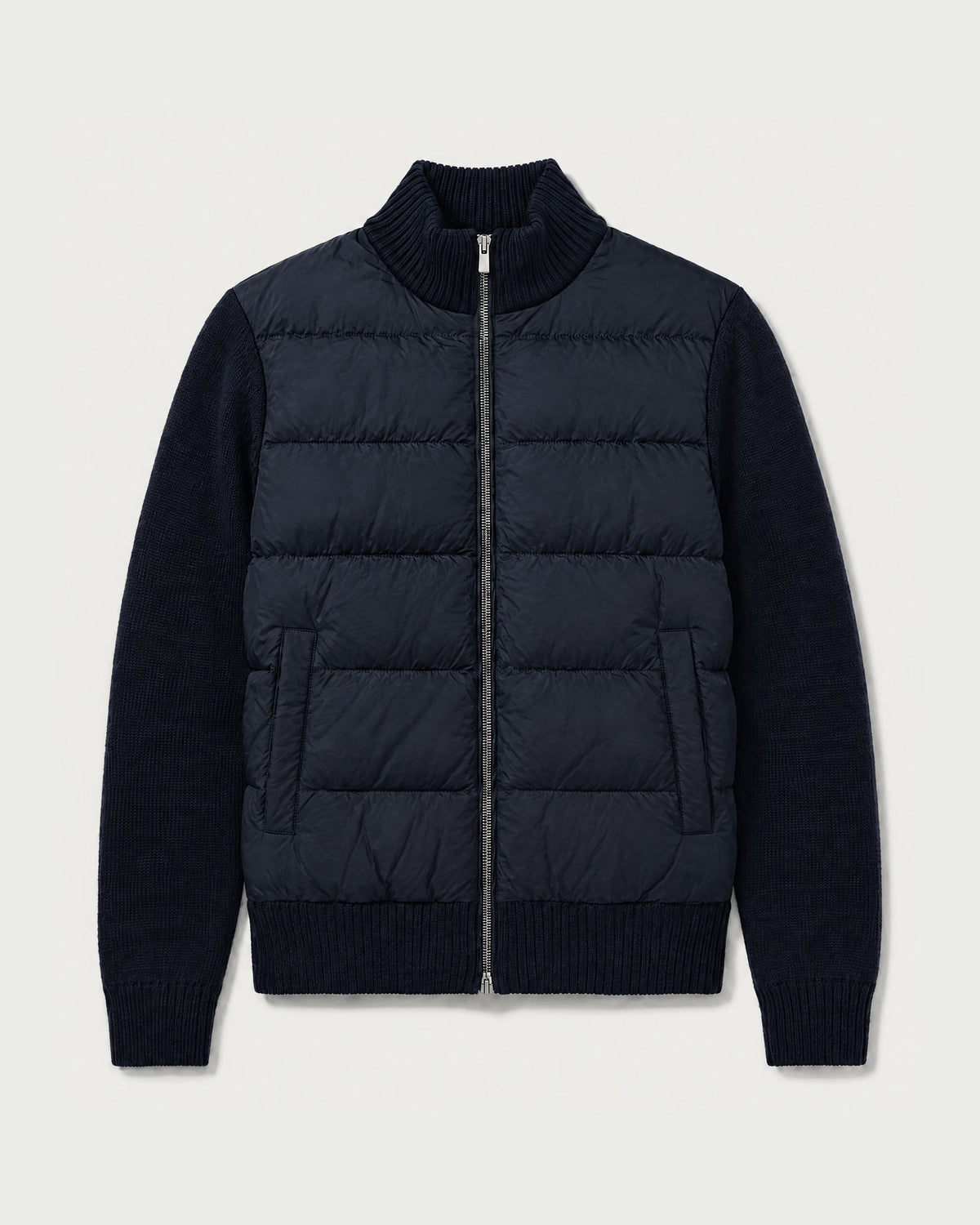 Romimi Padded Cardigan - Midnight Blue, front view