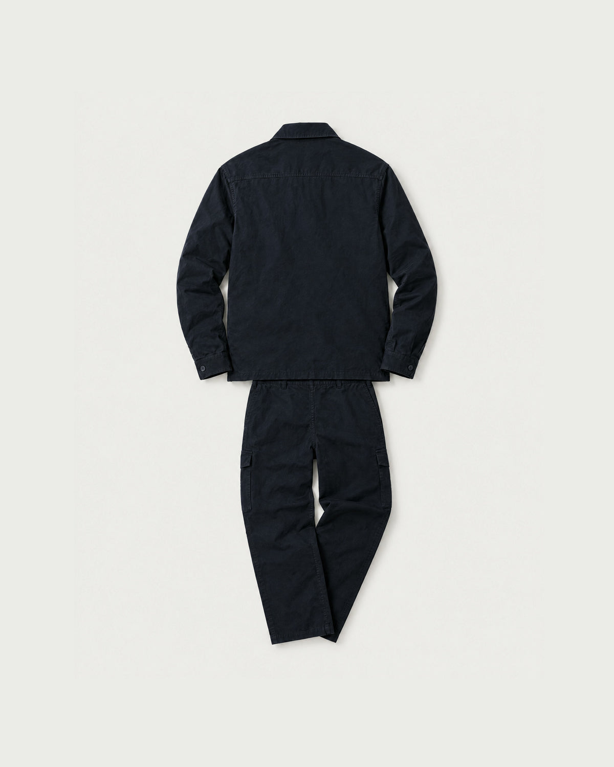 Romimi Relaxed Tech Suit in Black, back view