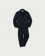Romimi Relaxed Tech Suit in Black, front view