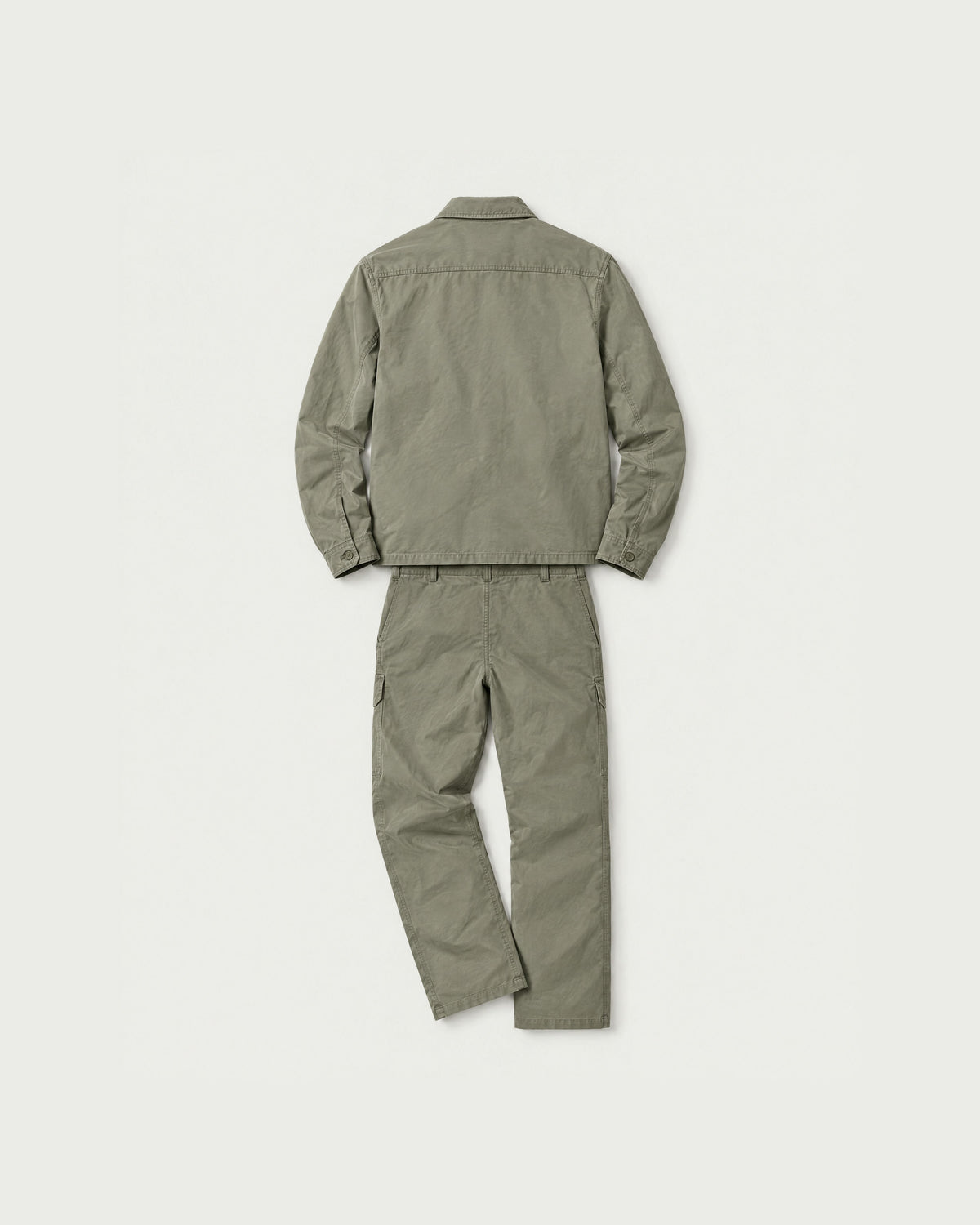 Romimi Relaxed Tech Suit in Khaki, back view