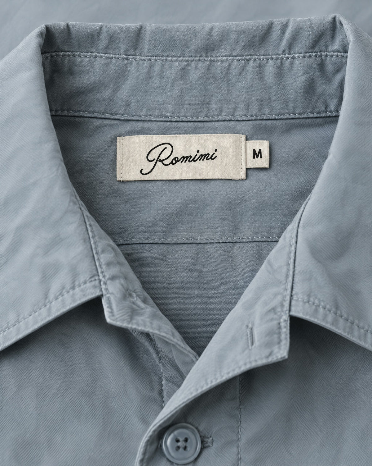 Romimi Relaxed Tech Suit in Sky Blue, label close-up