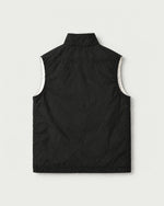 Romimi Reversible Windbreaker Gilet in Black, back view