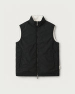 Romimi Reversible Windbreaker Gilet in Black, front view