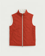 Romimi Reversible Windbreaker Gilet in Brick, front view