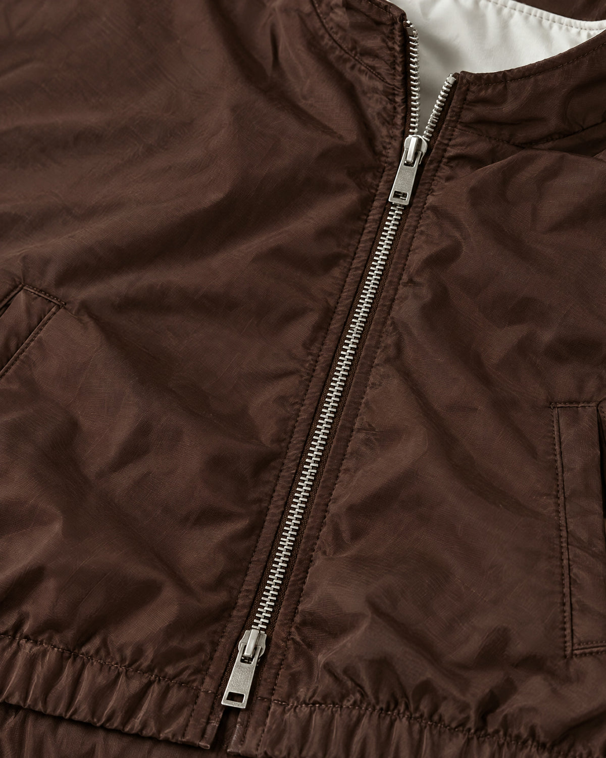 Romimi Reverso Gilet in Brown, fabric close-up