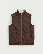 Romimi Reverso Gilet in Brown, front view
