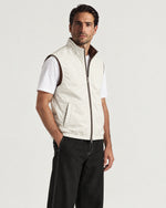 Romimi Reverso Gilet in Brown, reversible side, worn