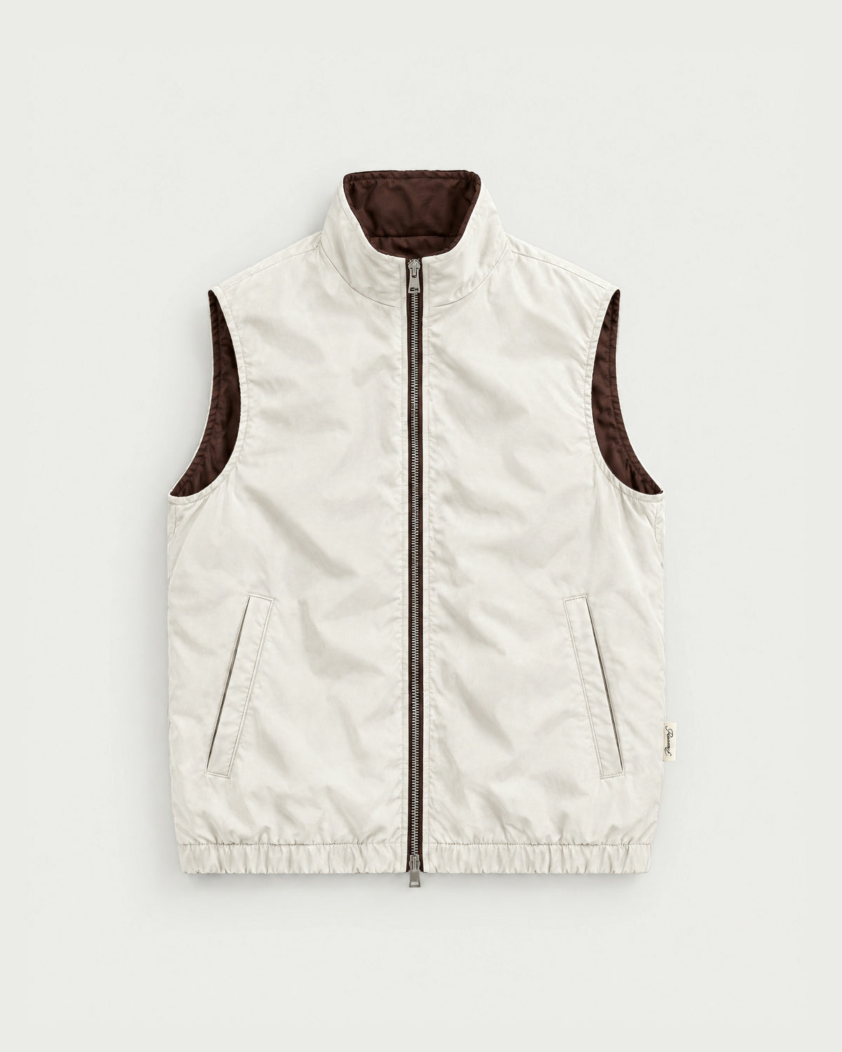 Romimi Reverso Gilet in Brown, reversible side