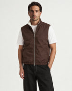 Romimi Reverso Gilet in Brown, worn