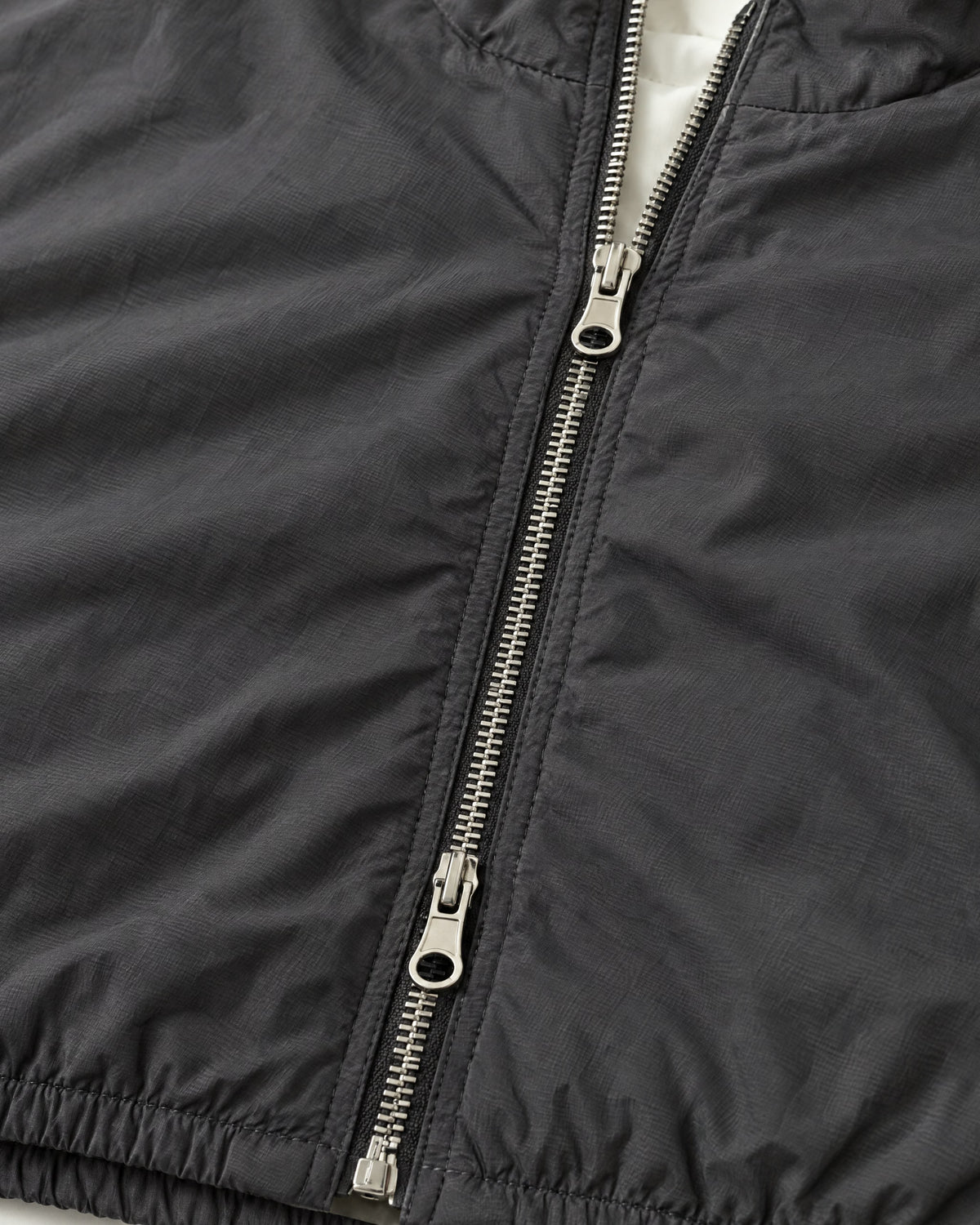 Romimi Reverso Gilet in Charcoal, fabric close-up