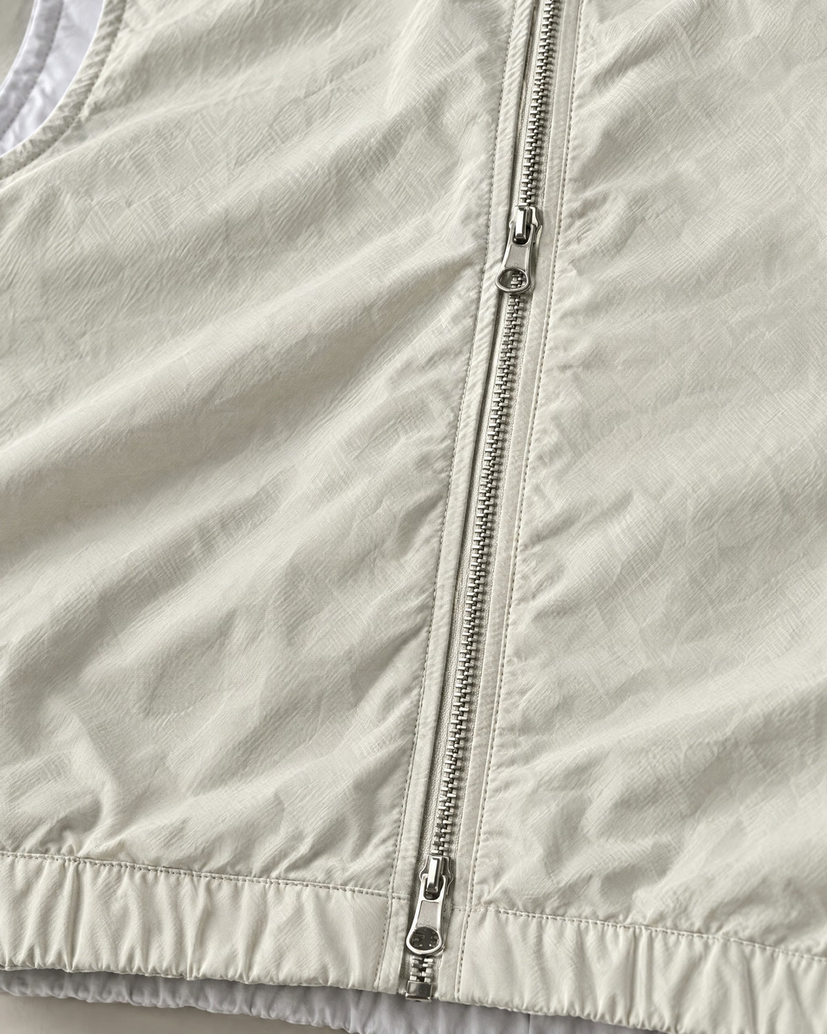 Romimi Reverso Gilet in Cream, fabric close-up
