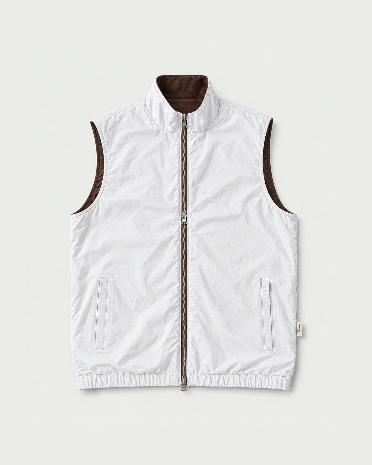Romimi Reverso Gilet in Cream, reversible side