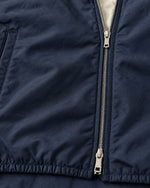Romimi Reverso Gilet in Navy, fabric close-up