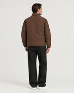 Romimi Reverso Jacket in Brown, back view, worn