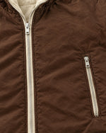 Romimi Reverso Jacket in Brown, fabric close-up