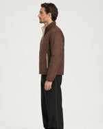 Romimi Reverso Jacket in Brown, side view, worn