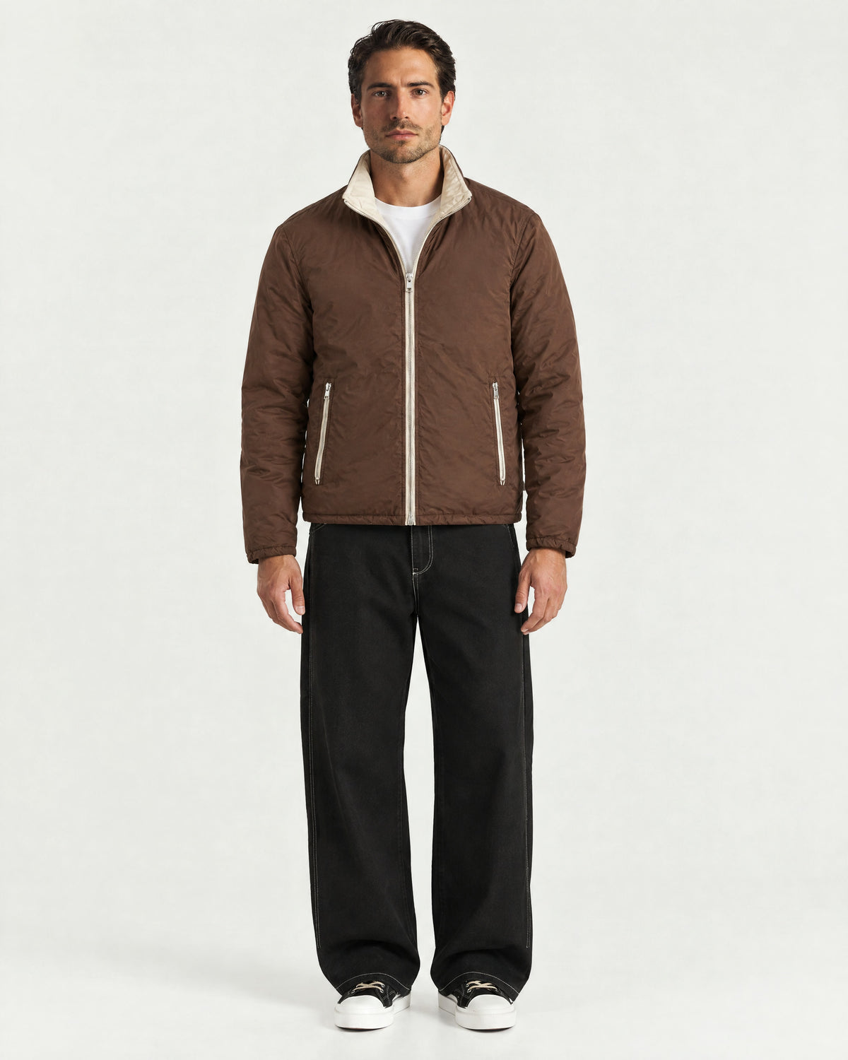 Romimi Reverso Jacket in Brown, worn