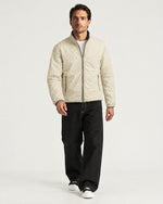 Romimi Reverso Jacket in Grey, reversible side, worn