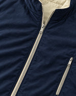Romimi Reverso Jacket in Navy, fabric close-up