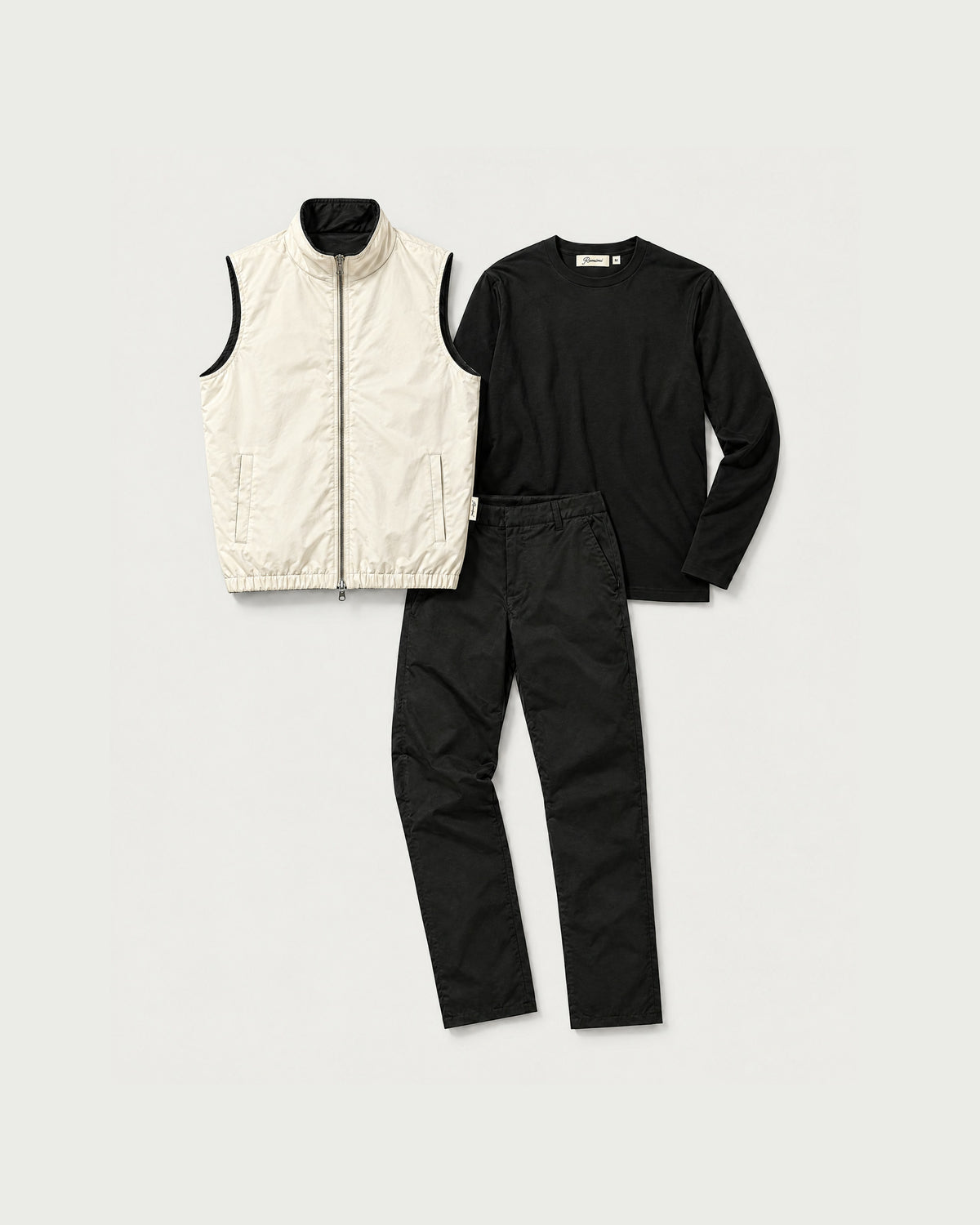Romimi Reverso Set in Black, reversible side