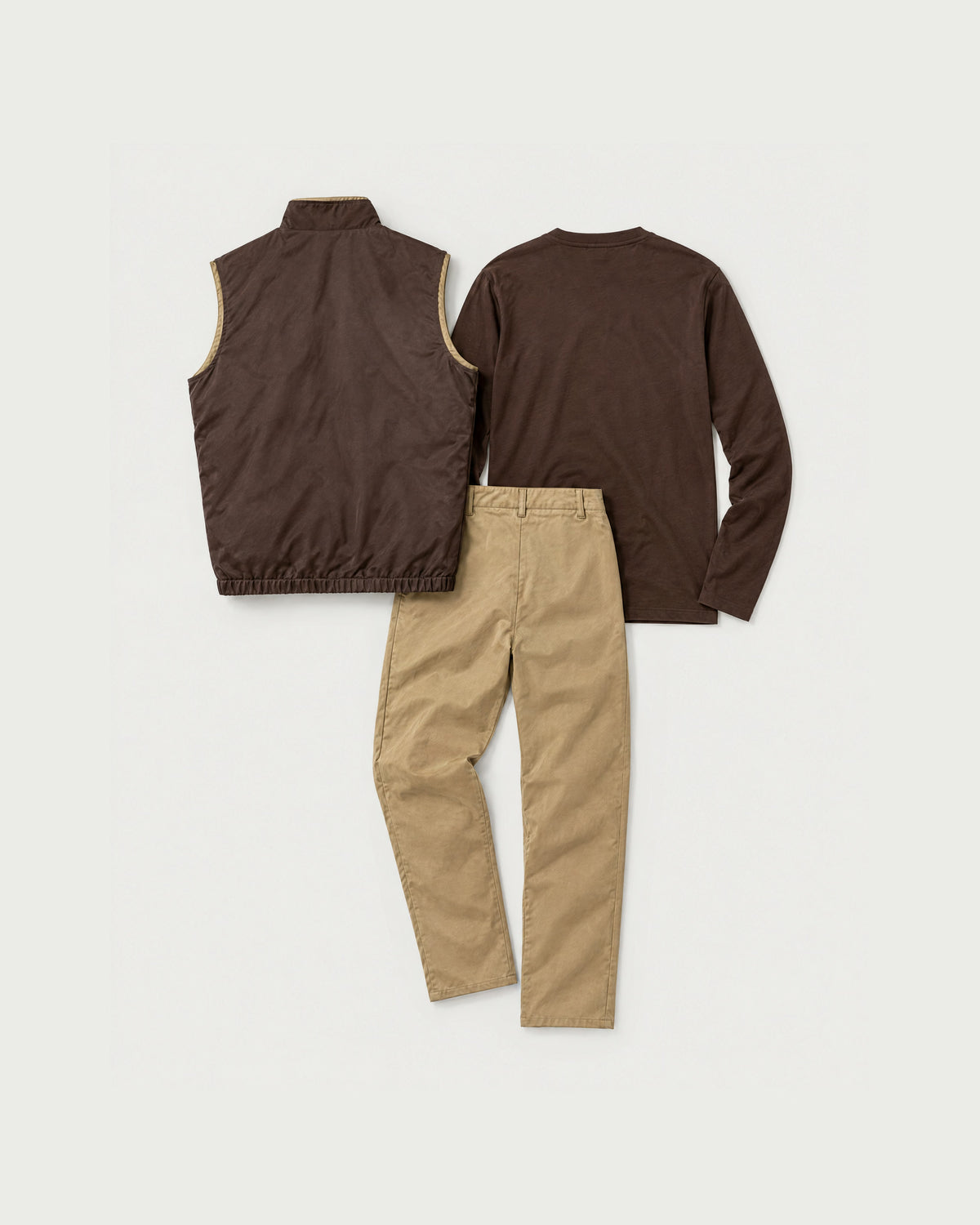 Romimi Reverso Set in Brown / Camel, back view