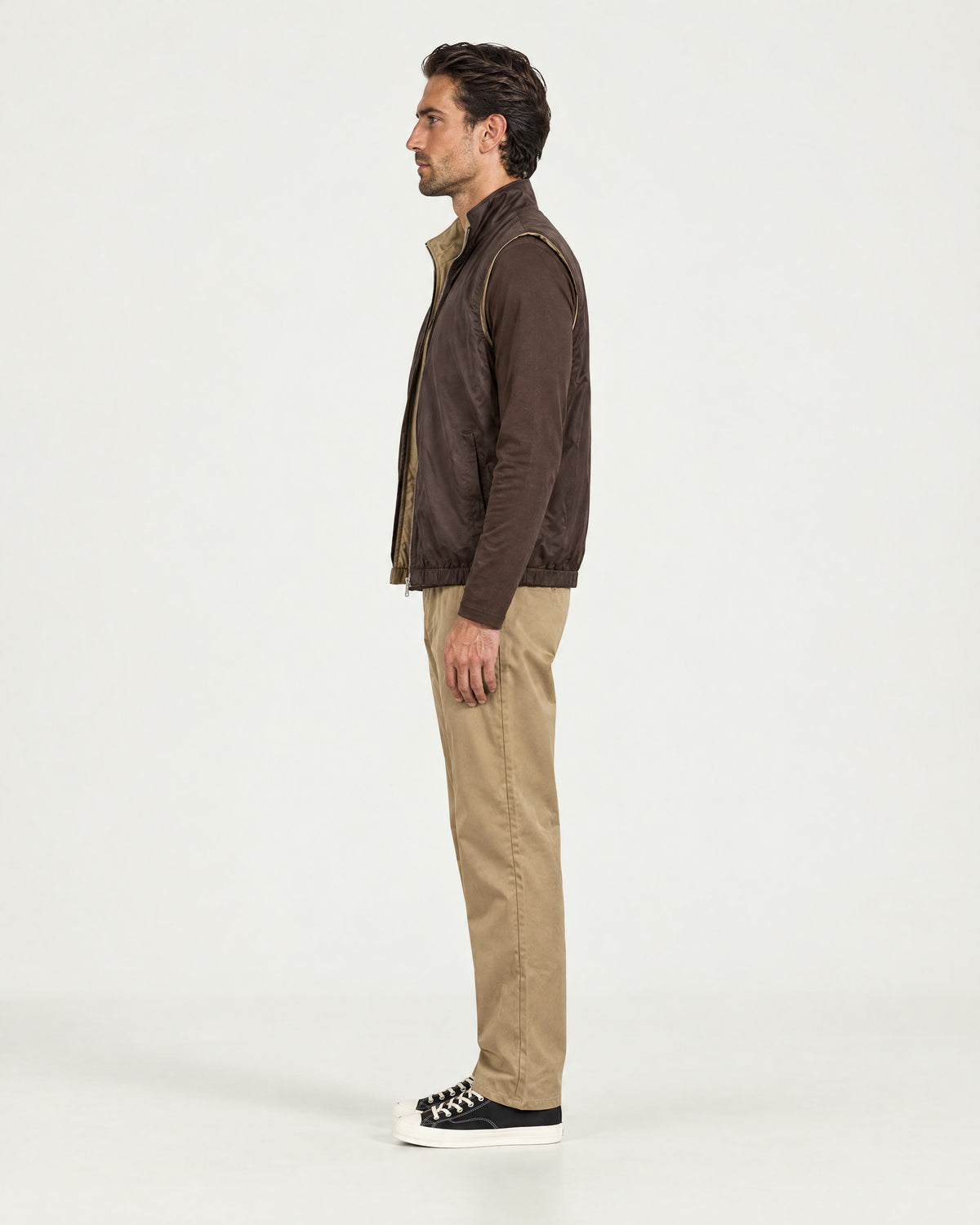 Romimi Reverso Set in Brown / Camel, side view, worn
