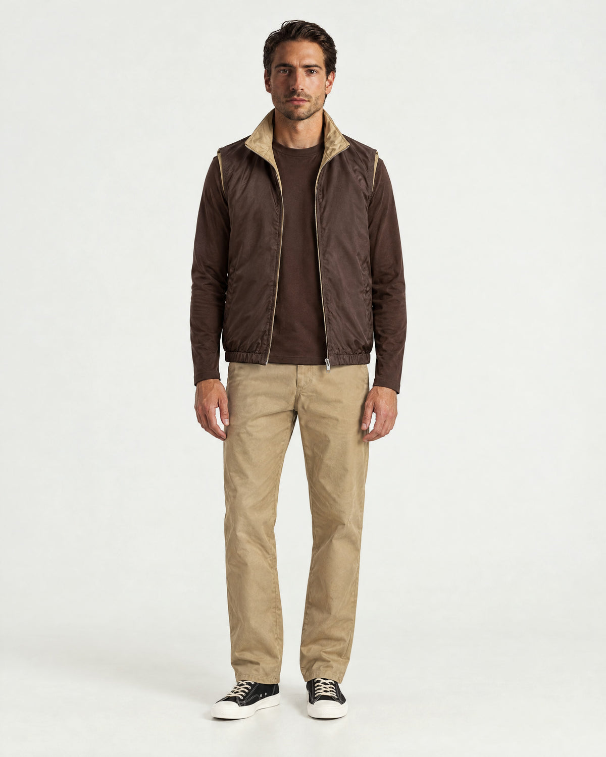 Romimi Reverso Set in Brown / Camel, worn