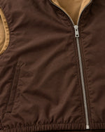 Romimi Reverso Set in Brown / Camel Tee, fabric close-up