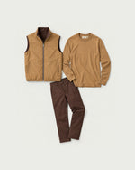 Romimi Reverso Set in Brown / Camel Tee, reversible side