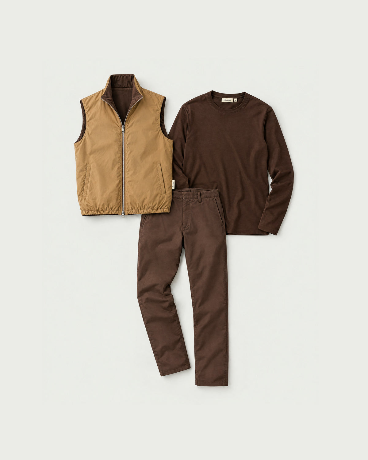 Romimi Reverso Set in Brown, reversible side