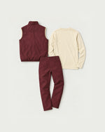 Romimi Reverso Set in Burgundy / Cream, back view