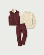 Romimi Reverso Set in Burgundy / Cream, front view