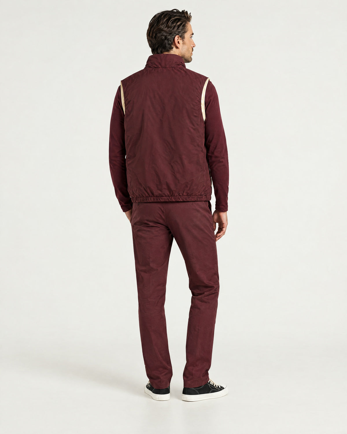Romimi Reverso Set in Burgundy, back view, worn