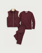 Romimi Reverso Set in Burgundy, front view