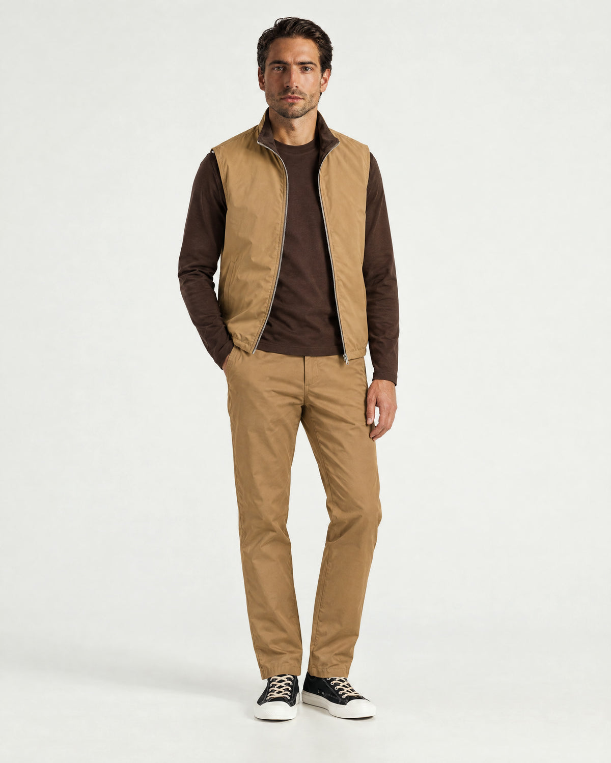 Romimi Reverso Set in Camel / Brown, worn