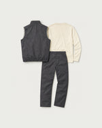 Romimi Reverso Set in Charcoal / Cream, back view