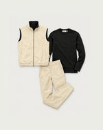 Romimi Reverso Set in Cream / Black, front view