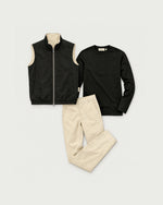 Romimi Reverso Set in Cream / Black, reversible side