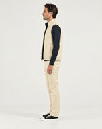 Romimi Reverso Set in Cream / Navy, side view, worn