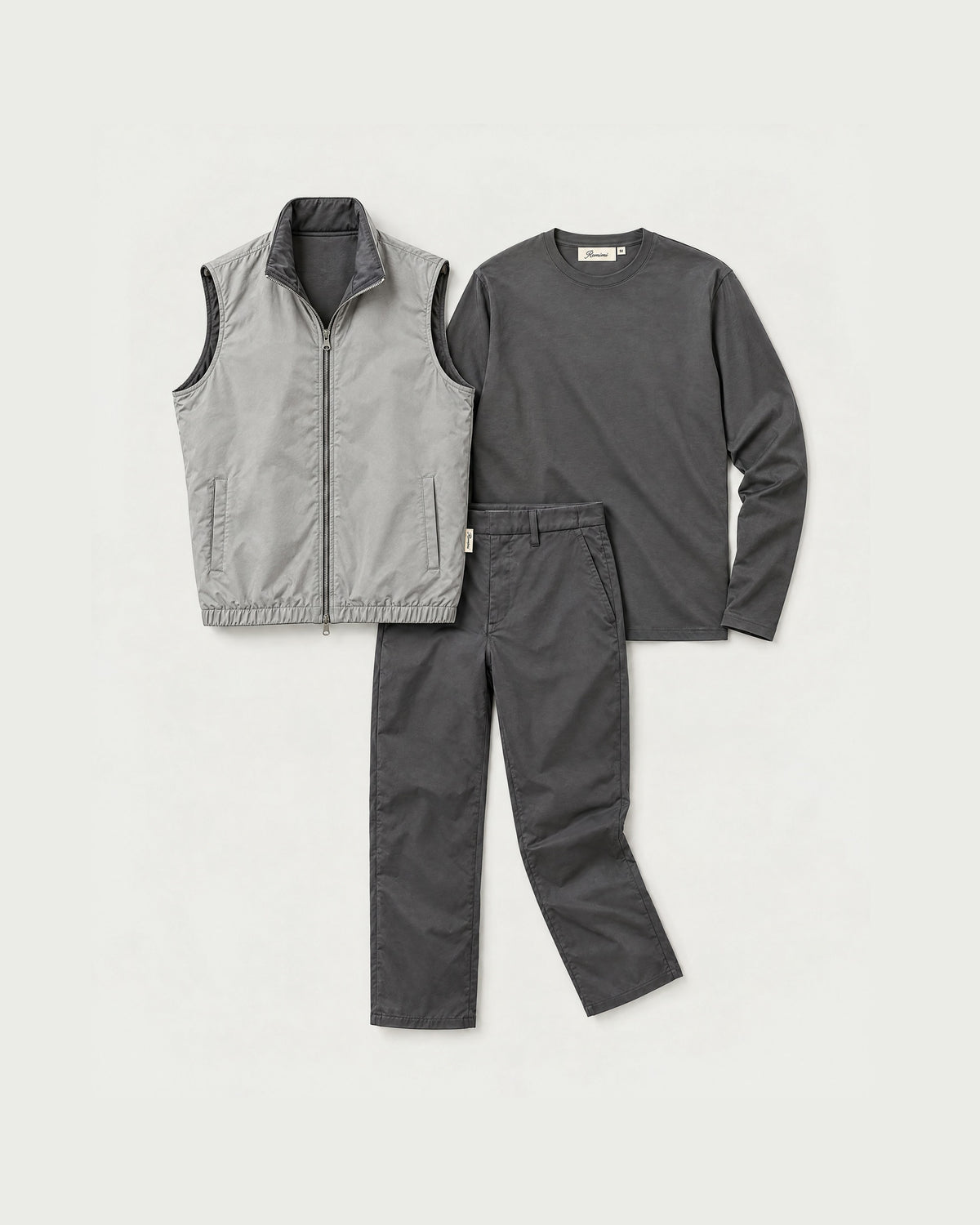 Romimi Reverso Set in Grey, reversible side