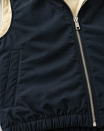 Romimi Reverso Set in Navy / Cream, fabric close-up