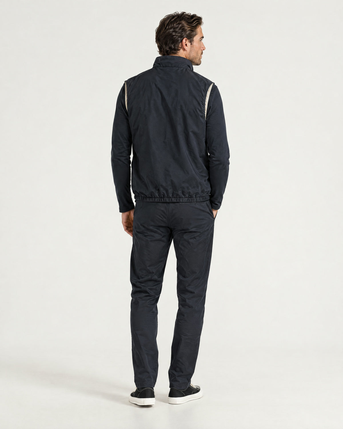 Romimi Reverso Set in Navy, back view, worn